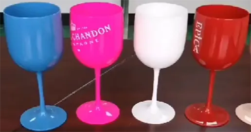 stemmed plastic wine glasses