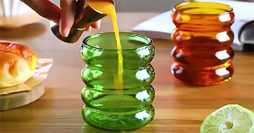 spiral drinking glass cup