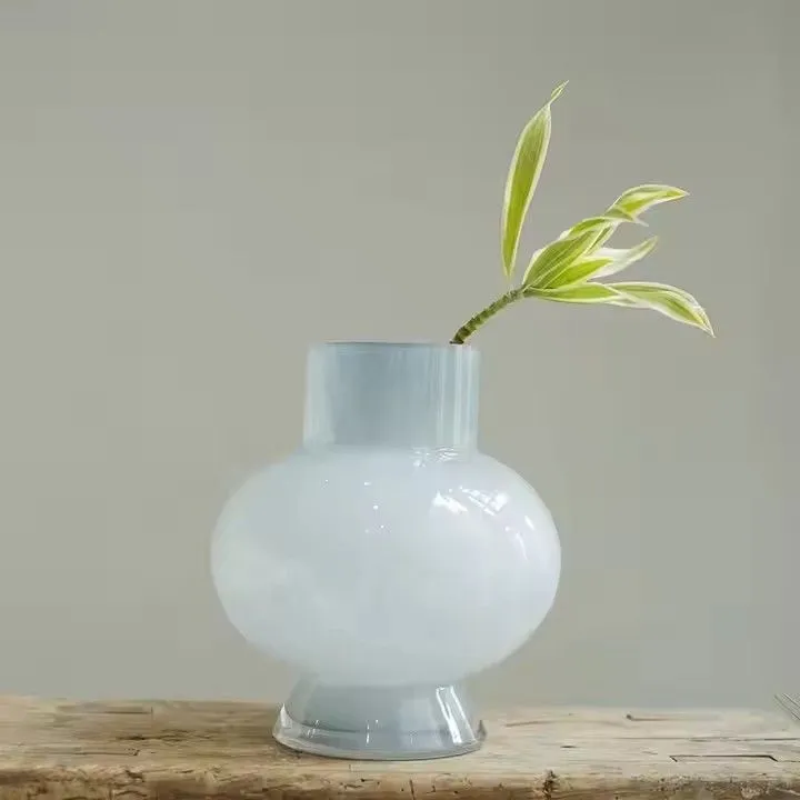 New trend modern creative geometry shaped handmade living room glass vase ornament