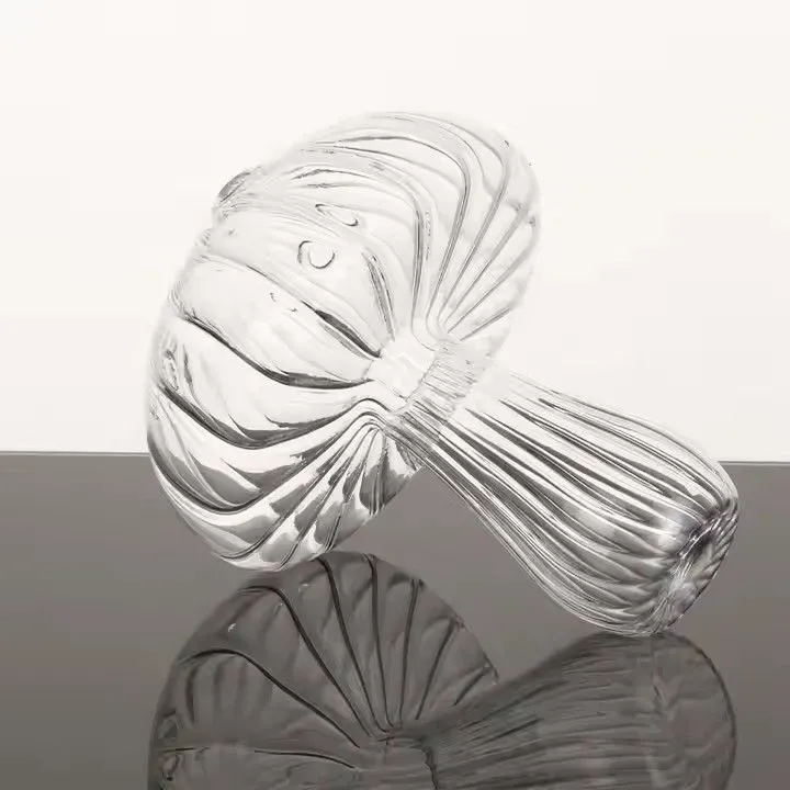 Mushroom shaped glass flower vase table decoration rose white cylinder vase