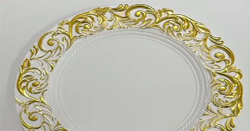 13 inch gold restaurant plates