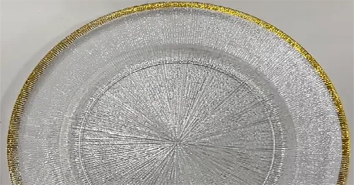 gold rim clear plates