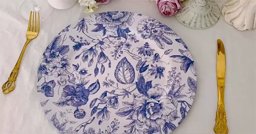 round charger plate for wedding parties