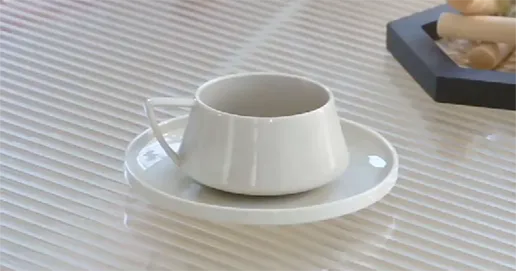 white ceramic coffee set