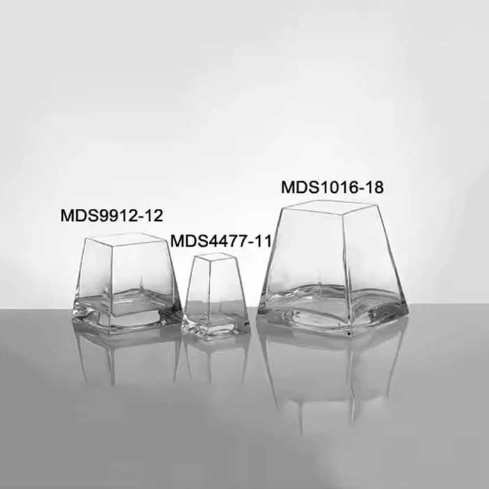 New style clear geometric terrarium faceted glass vase wholesale