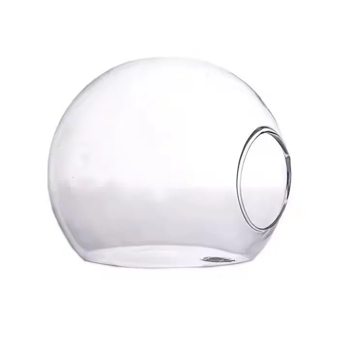 Home decoration trumpet clear glass flared vase wholesale