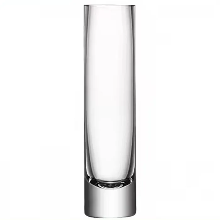 Cheap narrow-necked handmade glass column flower vase glass