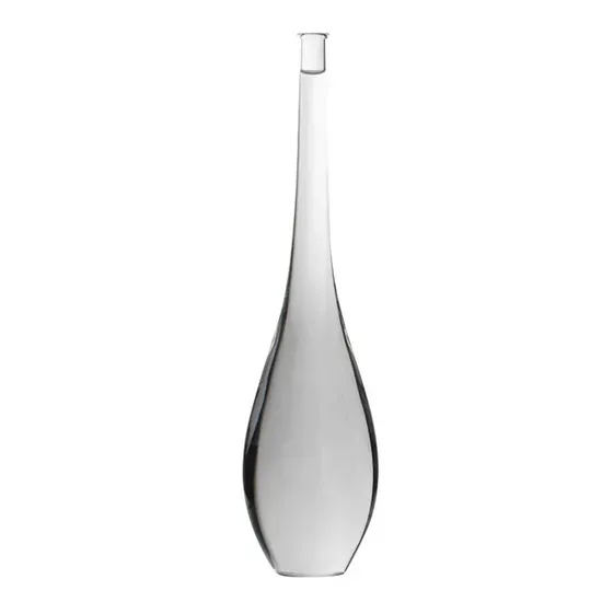 Transparent Crystal Clear Glass Vase Modern Minimalist Big Belly Small Mouth Glass Vase Home Office Decoration Vase