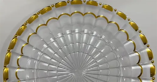 charger plates with gold rim