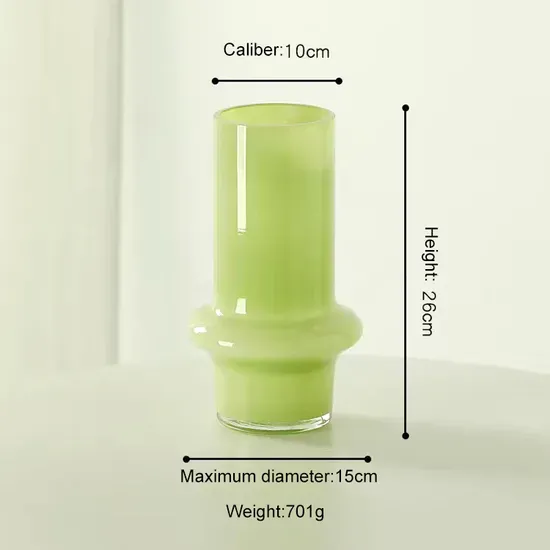 Light Luxury Opaque Colored Glass Vase High Creativity Home Decoration Vase Wholesale