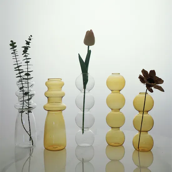 Glass Bubble Vase Small Color Crystal Ball Shape Clear Transparent Hydroponic Wholesale Bubble Vase Glass Home Tabletop Decor