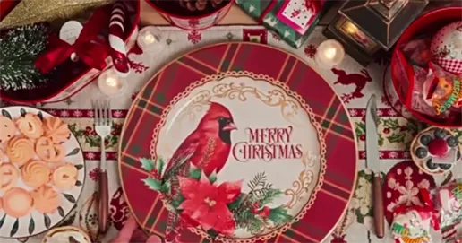 Christmas charger plates