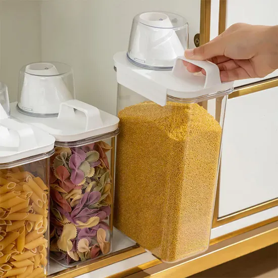 Airtight Food Storage Containers Grain Cereal Food Dispenser Plastic Kitchen Dry Food Storage Cans