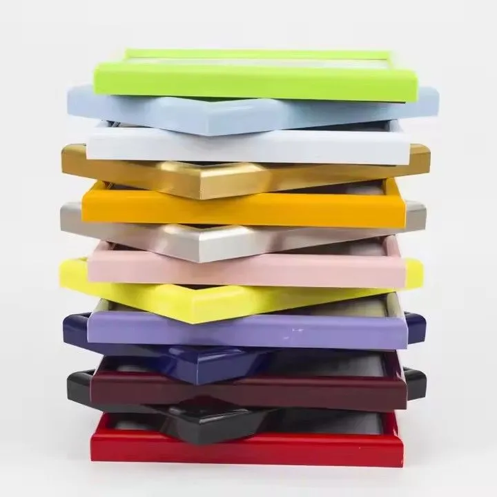 Gold Silver Plastic Nail Art Photo Frame A4 Handicrafts Christmas Picture Frame for Tabletop Display