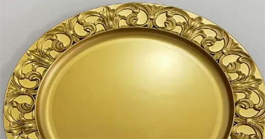gold plastic charger plates