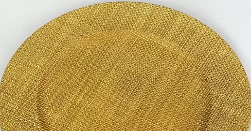 gold plastic under plate