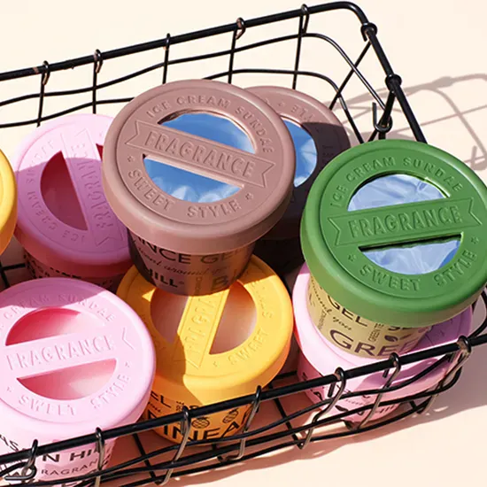 Air Freshener Aroma Ice Cream Fire-Free Aromatherapy Household Bathroom Air Freshing Car Solid Balm Fragrance Aroma