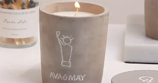 concrete candle jars