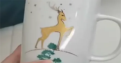 deer ceramic mug