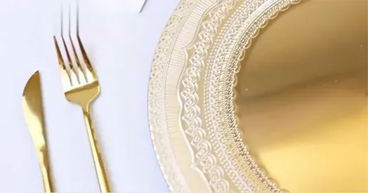 embossed charger plate