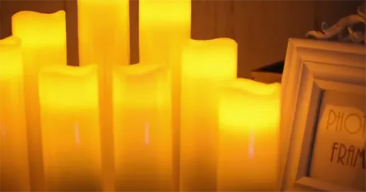 flickering candles