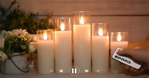 glass led candle