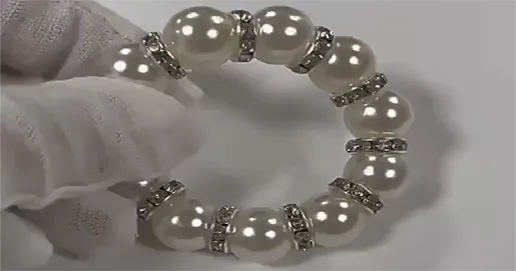 glass pearl napkin ring