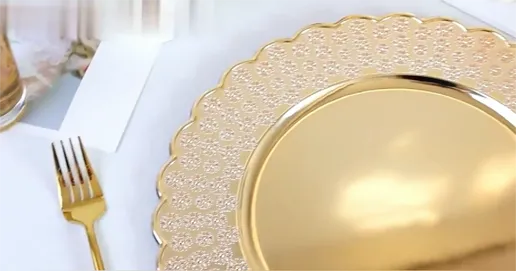 golden charger plates