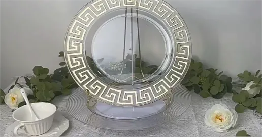 gold rim charger plate