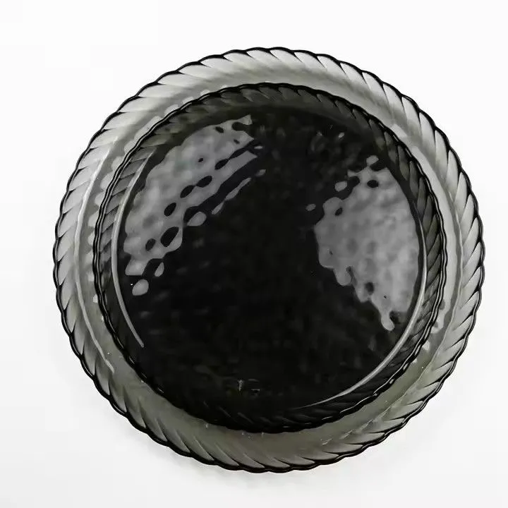 Wholesale Classic Clear 13 Inches Charger Plates Wedding Gold Rim Charger Plate Glass Plates