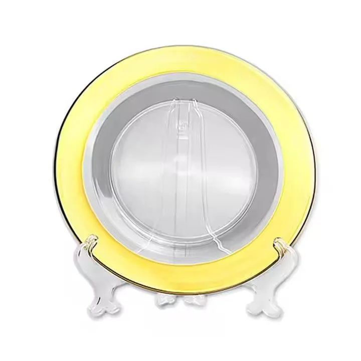 The Wholesale New Designed Wide Gold Rim Wedding Party Decoration Plate