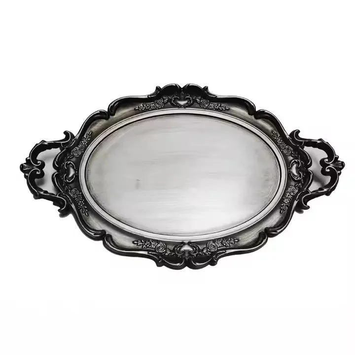 Wholesale Golden PP Tray for Wedding Party or Candy Cookie Gold Rice Dish Plate