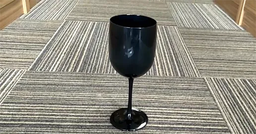 black pc wine glass