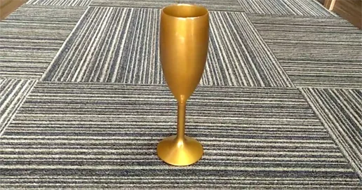 180ml gold champagne glass