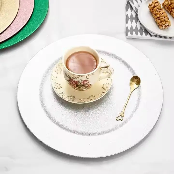 Wholesale Bulk Fashion Plastic Charger Plates 13 Inch Sliver Gold pink Wedding Party Luxury Plate