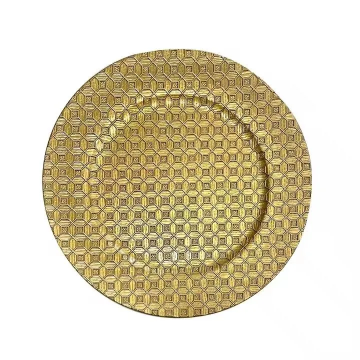 13 Inch High-quality Circular Rose Gold Charger Plates Wedding pink Charger Plates