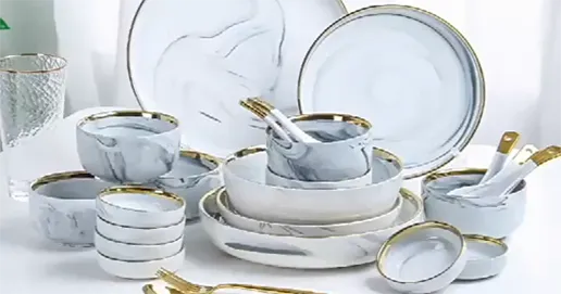 marble dinnerware sets