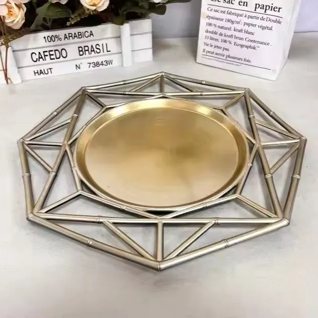 New Arrival 13 Inch Brown Decorative Plate Plastic Factory Price