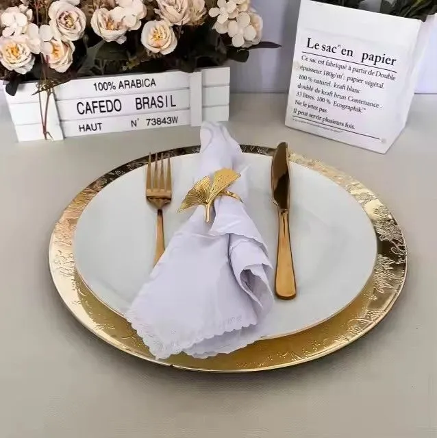 Wholesale Brown Plastic Charger Plates for Wedding Cheap Price