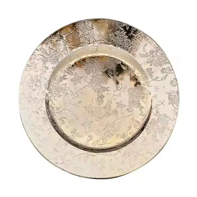 Wholesale Brown Plastic Charger Plates for Wedding Cheap Price