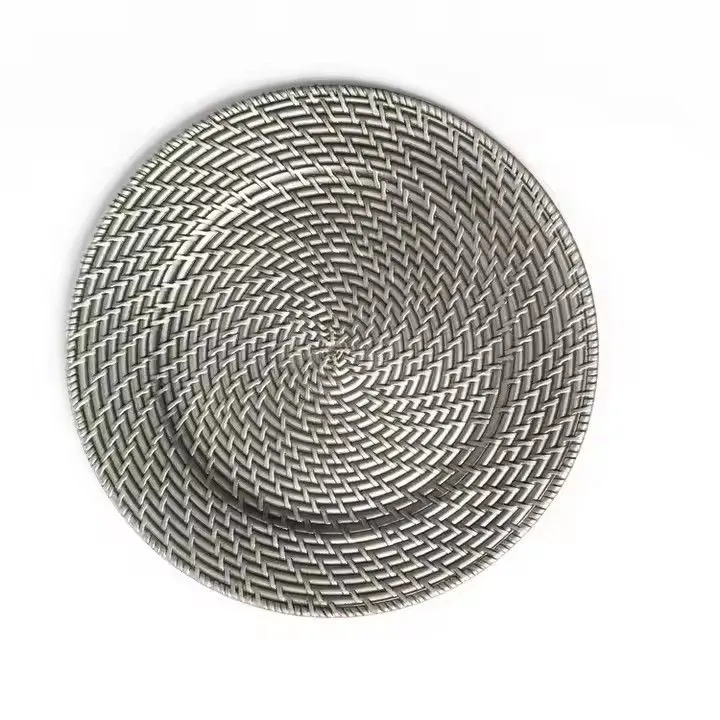 13 Inch Charger Plates Wedding Plastic Charger Plates Round Wholesale Party Elegant Decoration Place Mats