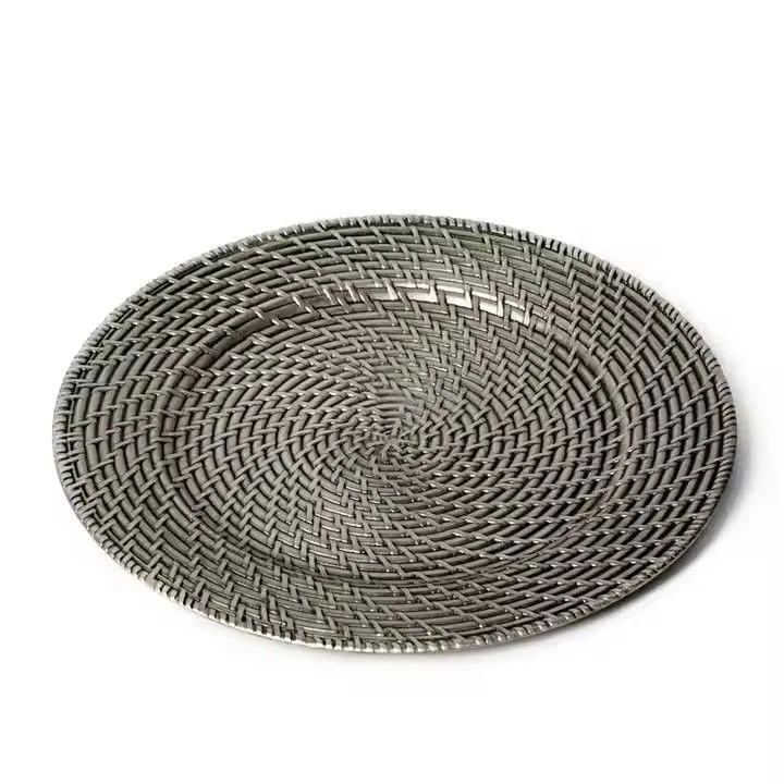 13 Inch Charger Plates Wedding Plastic Charger Plates Round Wholesale Party Elegant Decoration Place Mats