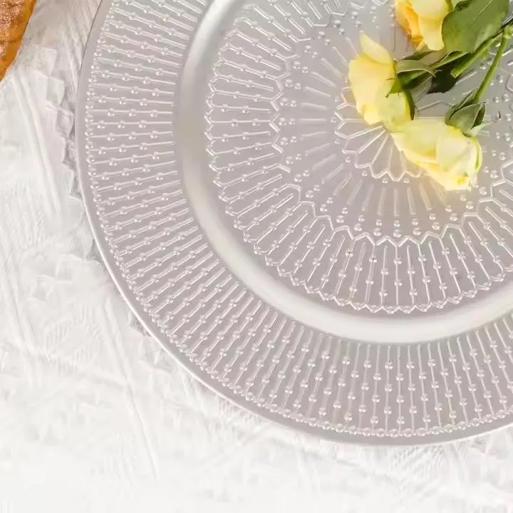 13 Inch Under Decorative Christmas Silver Plates Dinner Plate Wedding Party Sustainable Wholesale Charger Plate Wholesale