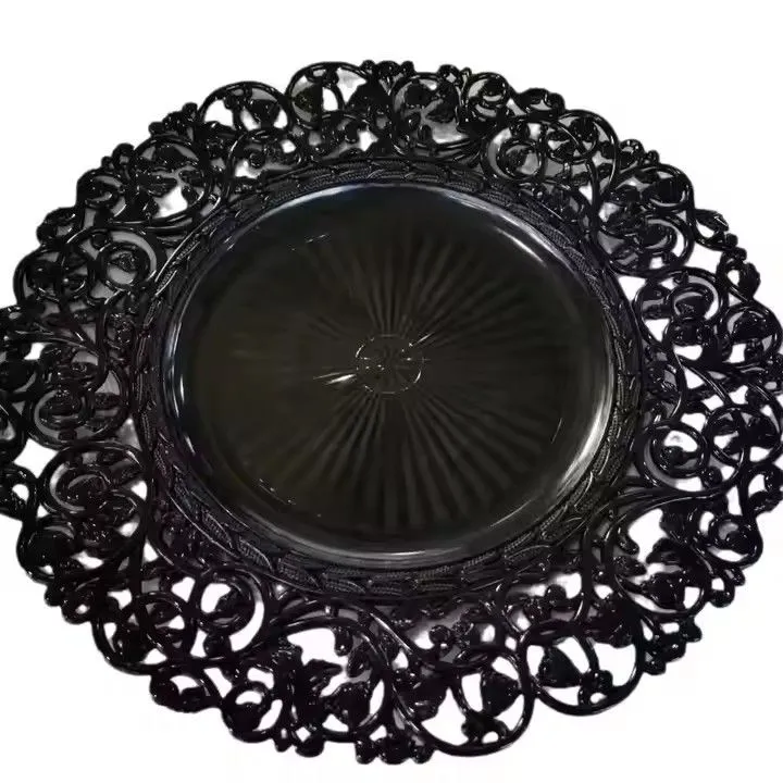 Bulk 13 Inch Round Gold Plastic Plates Party Wedding Charger Plates