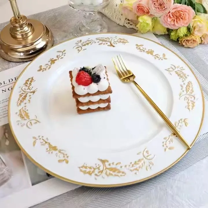 Food Grade PP Plastic Under Plate Wedding Charger Plates for Party