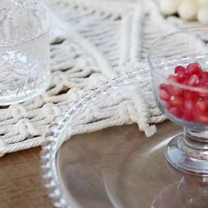 Wholesale High Quality Party Rose Gold Rim Plate Plastic Plates for Wedding