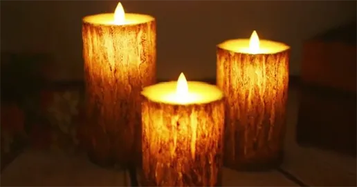 pine led candles