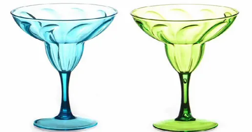 plastic margarita glass