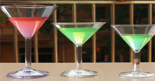 plastic martini glass