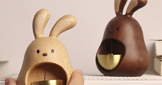 rabbit wood doorbell